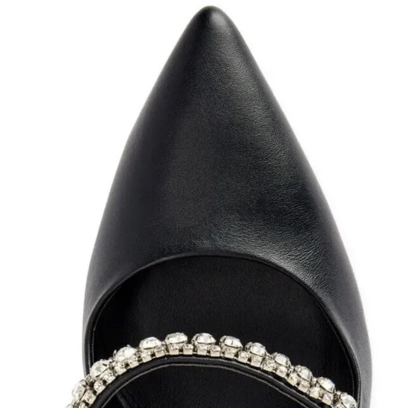 Scoop NYC Women’s Rhinestone Black Slip On Heels Shoes Size 9 NEW - Picture 4 of 6